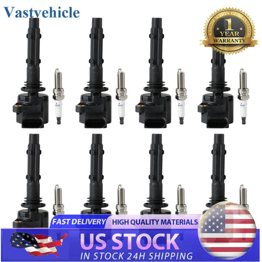 8X Ignition Coils + 8X Spark Plugs fits for Mercedes-Benz SL550 S550 G550 CL550 E550
