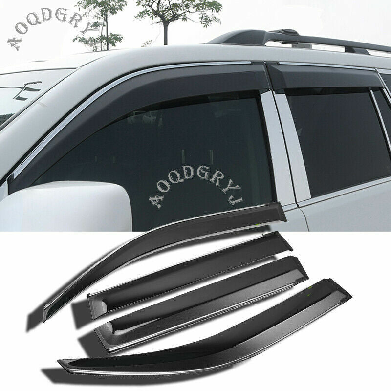 Vent Window Visor Sun Rain Guard Deflector Shade 2010-2021 for Toyota Prado 150