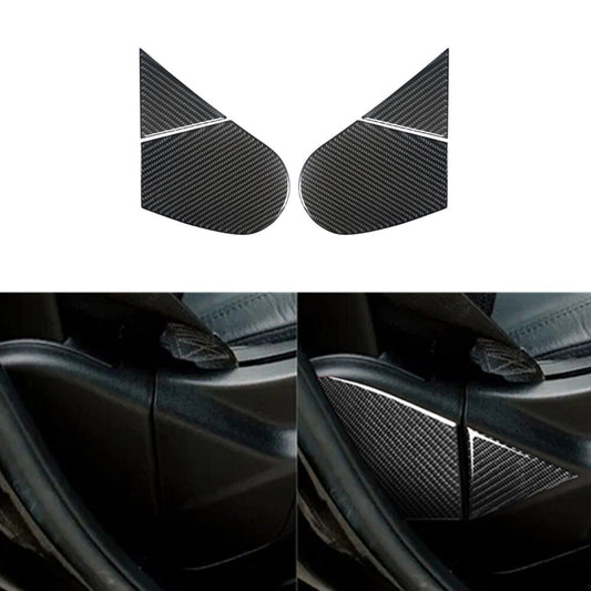 4X Carbon Fiber Front Door for Seat W/o Power Cover Trim for Dodge Durango 2014-2020