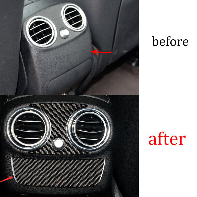 Carbon Fiber Rear Air Lower Outlet Vent Cover Trim for Mercedes-Benz GLC 2016-19