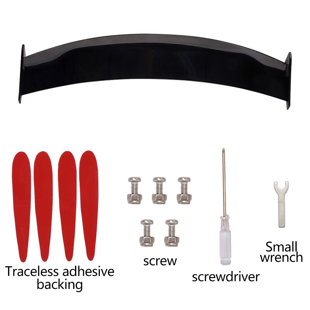 11.8 Universal Auto for Mini Tiny Trunk Spoiler Car Rear Tail Spoile Wing Black