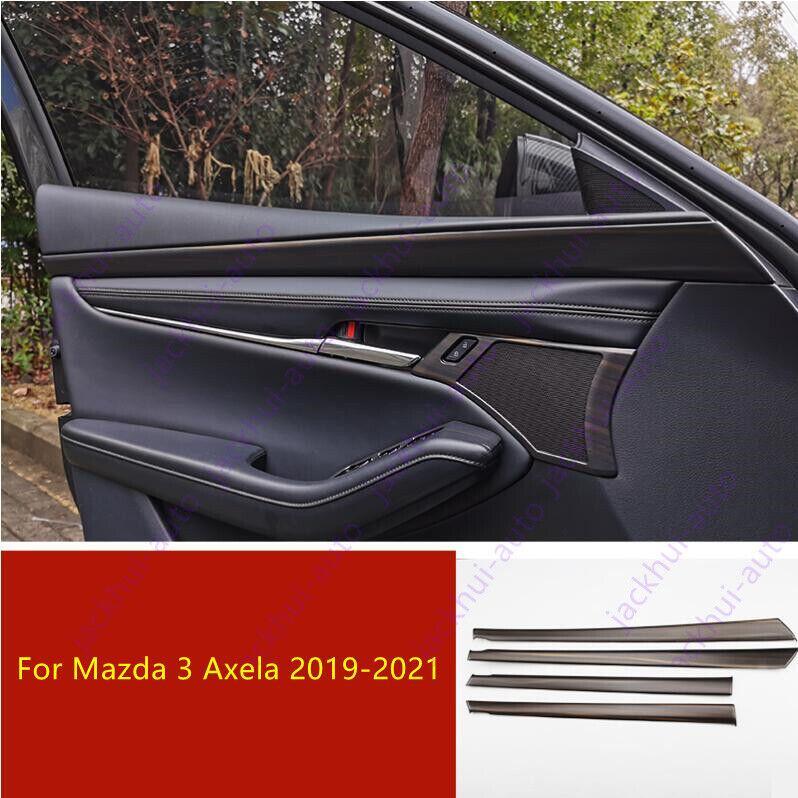 Wood grain ABS door car door panel trim strip cover for Mazda 3 Axela 2019-2021
