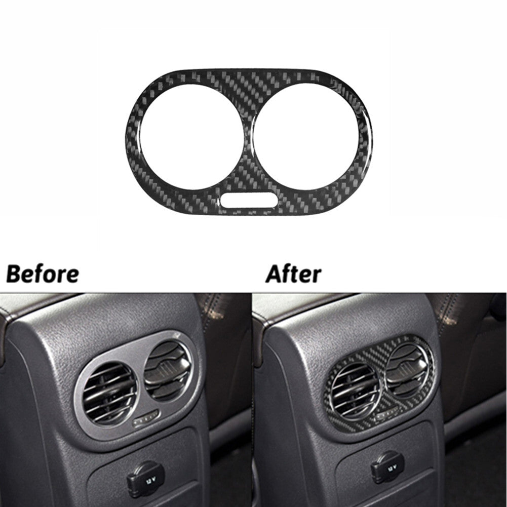 Carbon Fiber Rear Exhaust Air Vent Cover Trim for Volkswagen for Tiguan 2013-2017