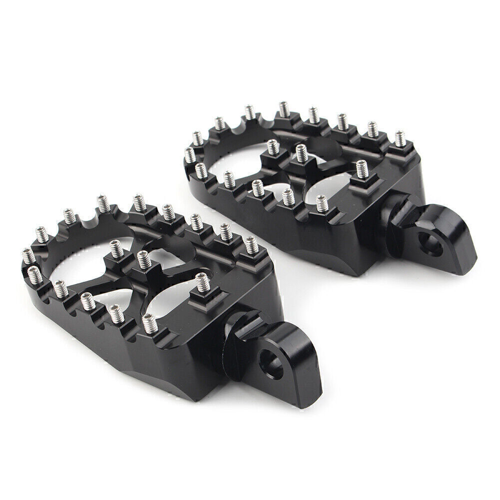 Black Wide Fat Foot Pegs MX Style Footpegs for Harley Sportster 883 Dyna Bobber