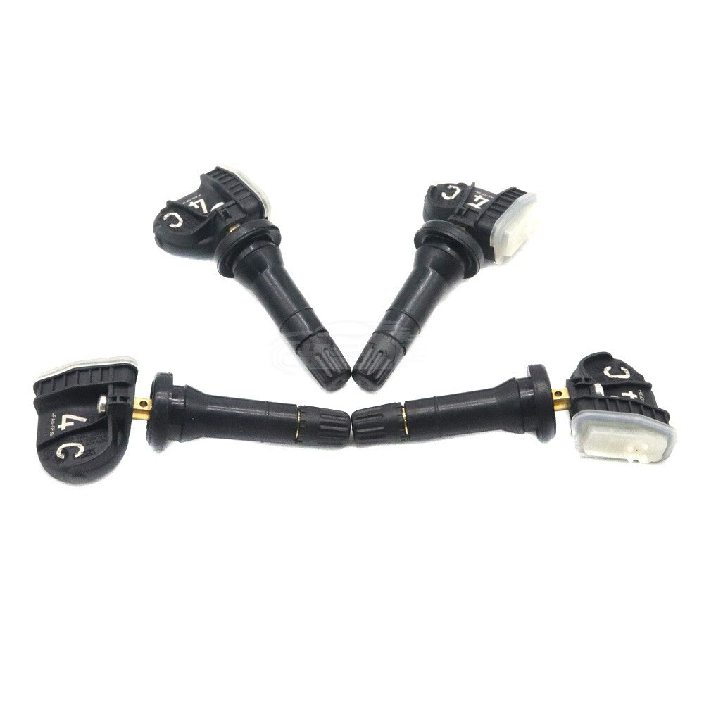 4-pack 84413357 TPMS tire pressure sensors for Chevrolet Silverado, for GMC , for Sierra , and for Cadillac .