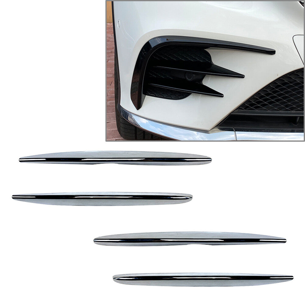 Front Fog Light Strip Trim Silver for Mercedes-Benz GLC Class X253 C253 2016-19