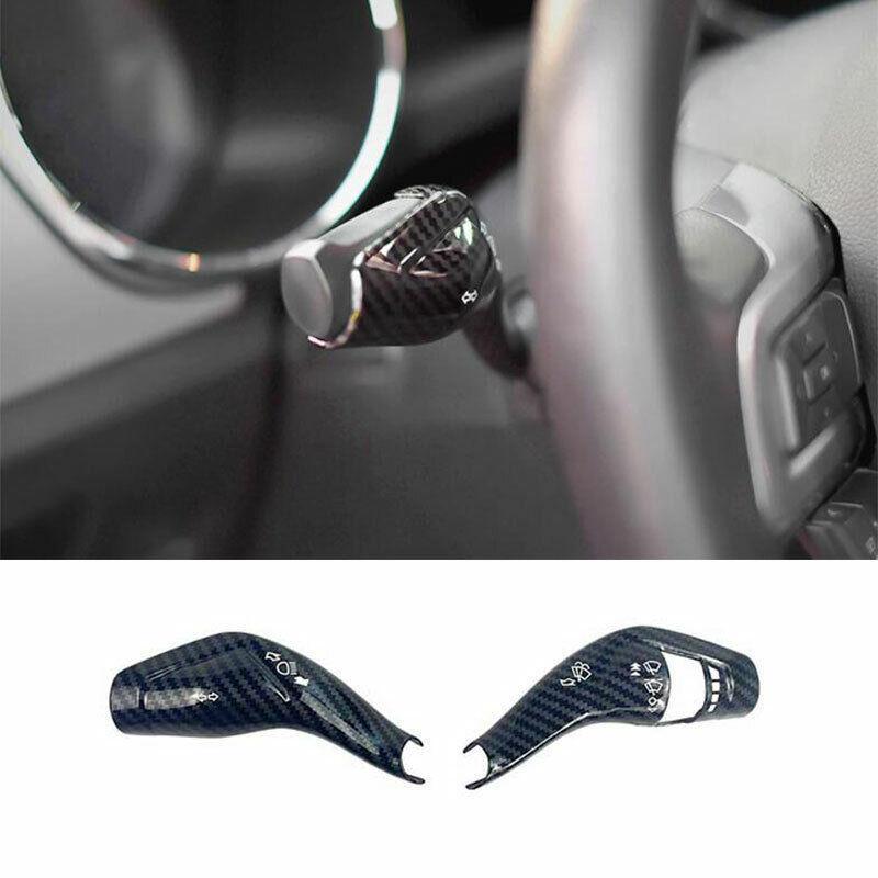 for Ford for Mustang 2015-2022 Black Carbon Fiber Wiper Gear Shift Lever Decoration