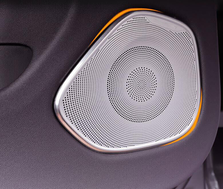 For 2018-2023 for Volvo XC60 silver Steel inner Car Door Speaker cover Trim Set 4x