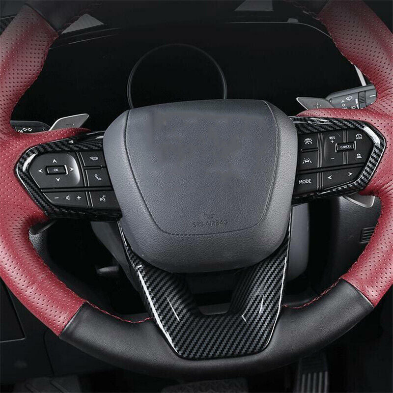 Carbon Fiber Steering Wheel Button Cover Trim for Lexus NX250 350 450h 2022-2024