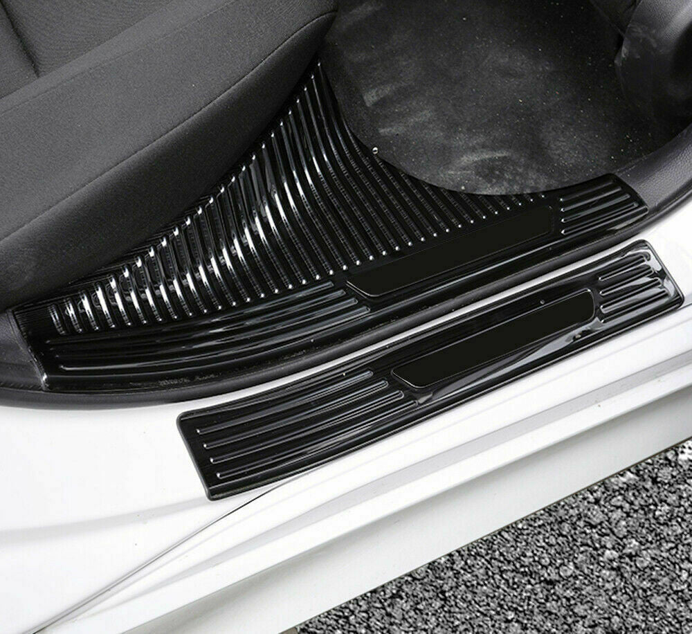 8P for Honda for Civic 2022-2023 Black Steel Door Sill Scuff Plate Guard Cover trims