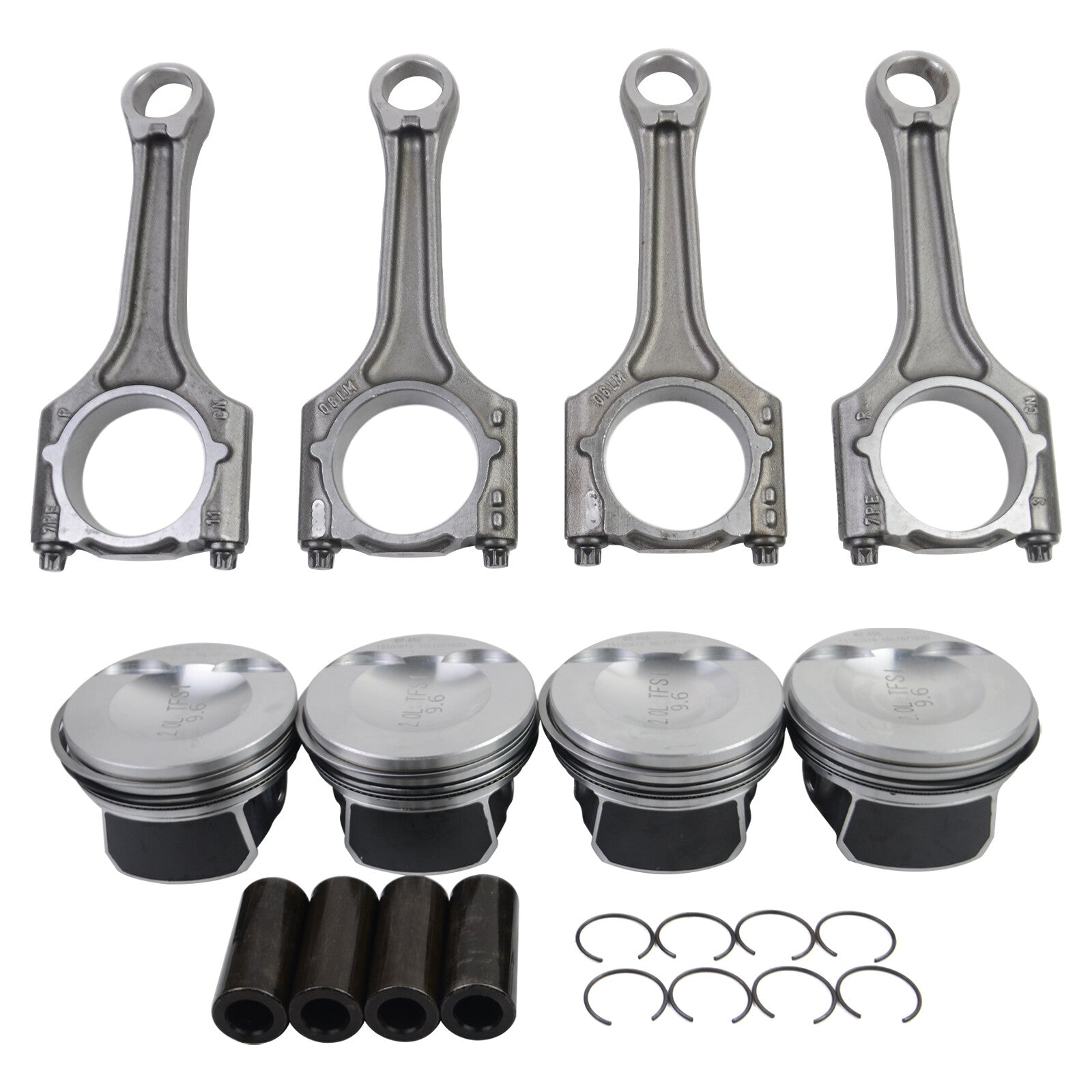 4x Pistons  Connecting Rods Set ¦µ23mm for AUDI A4 Q5 for VW for Jetta 2.0T 06H107065DM