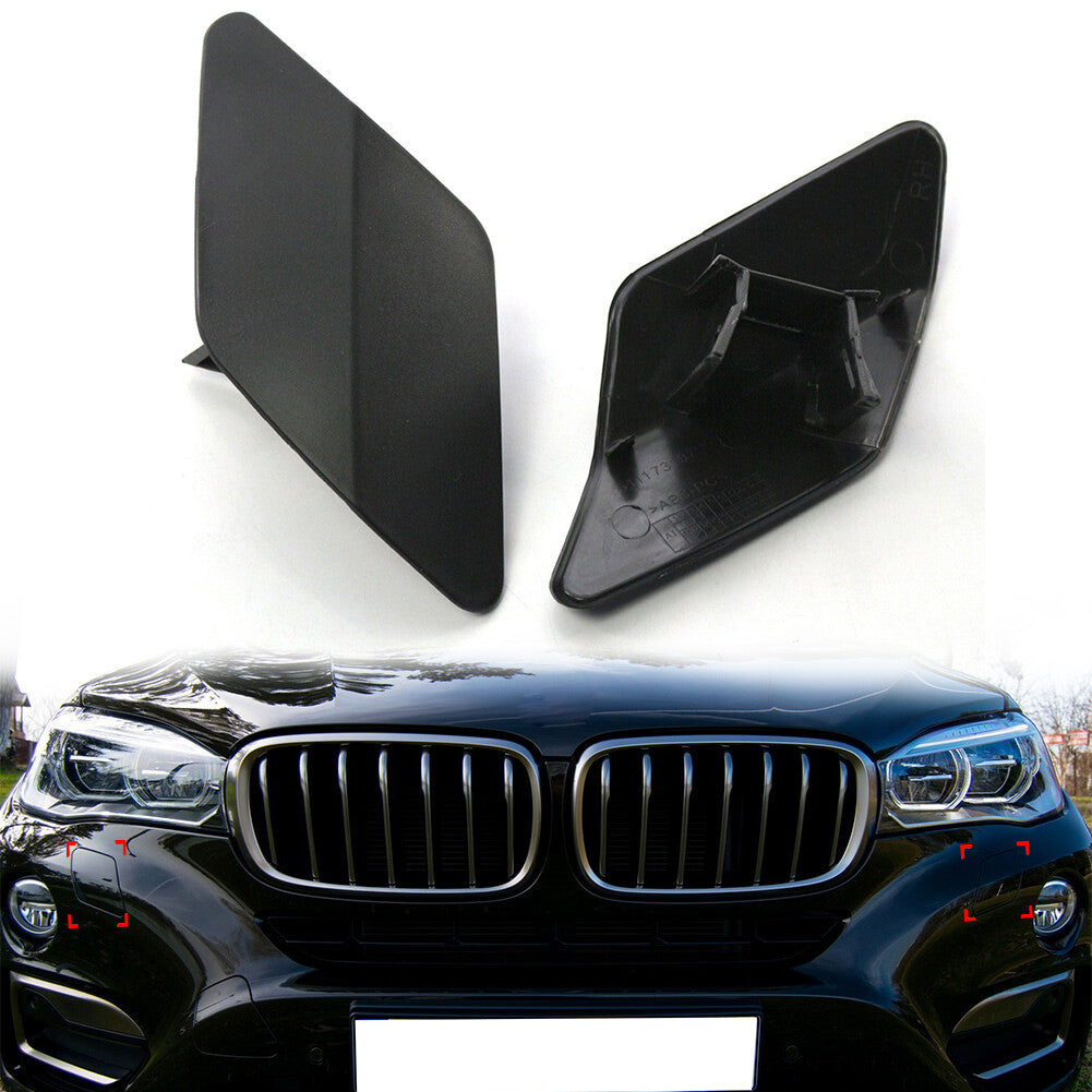 1 Pair Front Bumper Headlight Headlamp Washer Cap Cover for BMW F16 X6 2015-2019