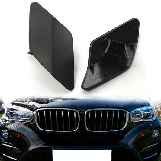 1 Pair Front Bumper Headlight Headlamp Washer Cap Cover for BMW F16 X6 2015-2019