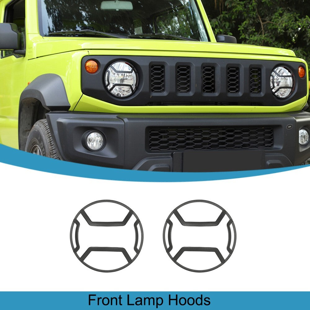 2PCS Front Headlight Guards Cover Trim for Suzuki for Jimny 2019-2024 Lamp Hoods