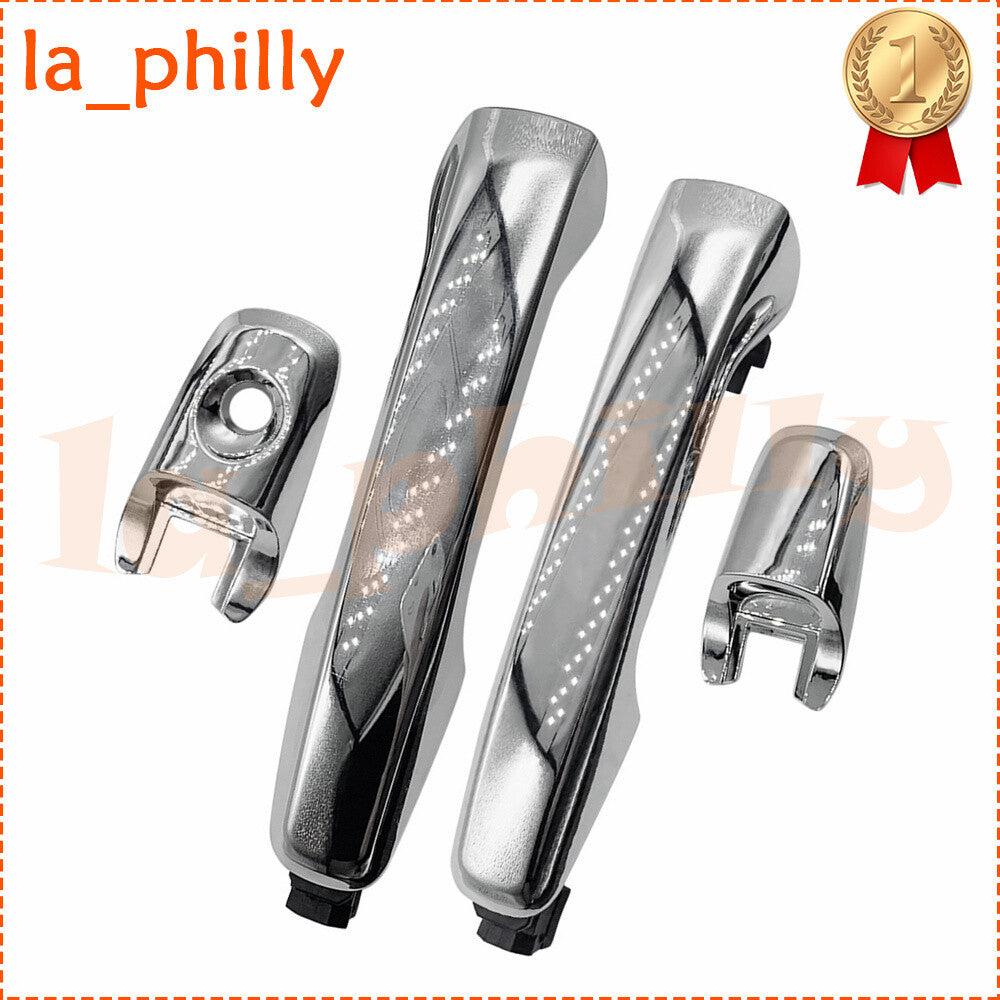 2x Front RHLH Exterior Outside Door Handle Chrome for 11-17 for Ford Explorer Edge