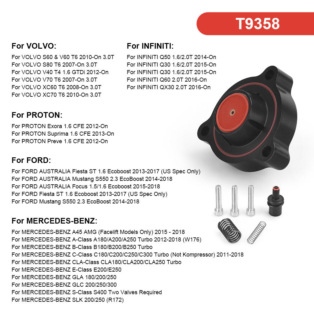 T9358 Diverter Blow Off Valve Base for Mercedes for Ford for Volvo Valve Turbo