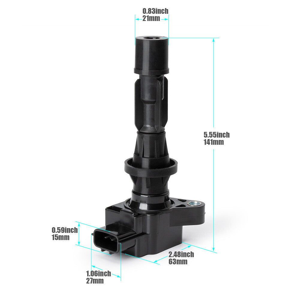 The UF540 4X ignition coil is suitable for 2.0L, 2.3L, and 2.5L for Mazda 3/6 MX-5 and Miata CX-7 models manufactured between 2006 and 2015.