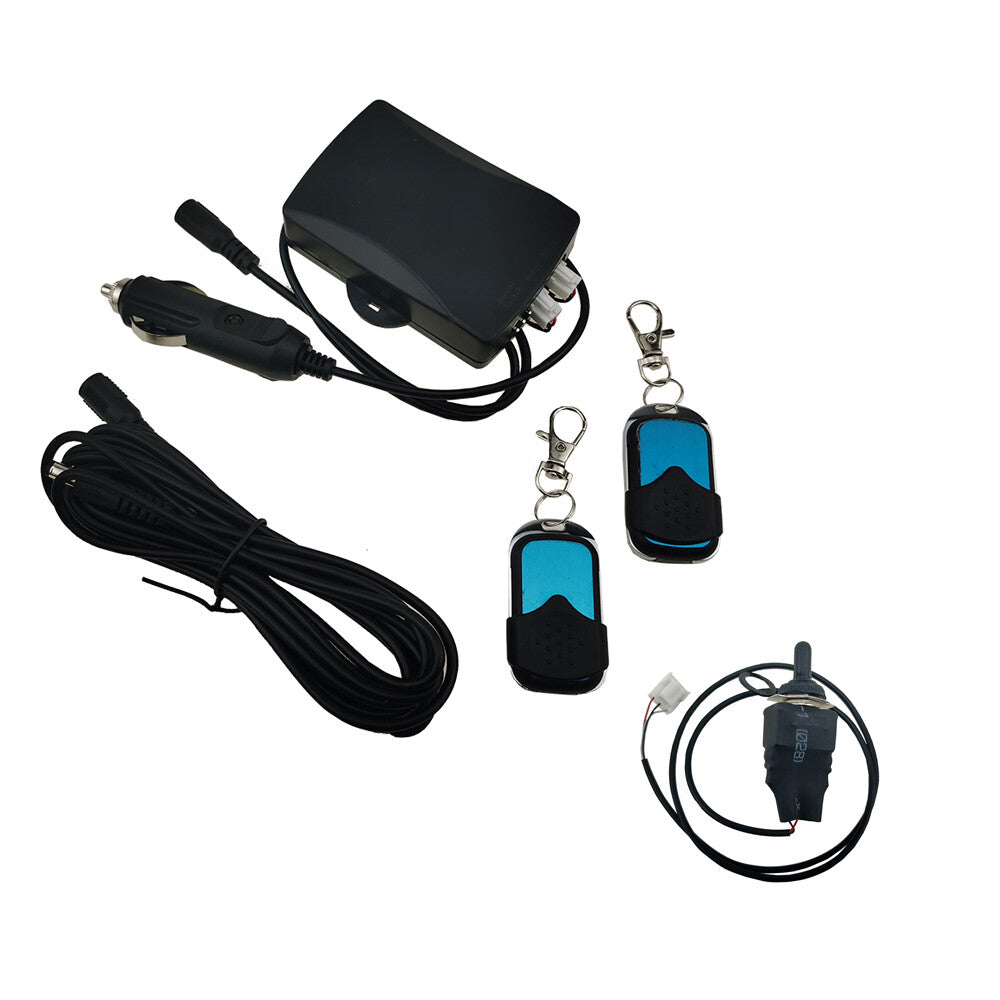 Electric exhaust motor valve system manual switch and remote control and wiring kit