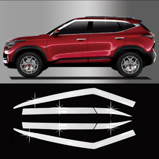for Kia Seltos 2020-24 Chrome Window Visor Vent Shades Sun Rain Guard Deflectors