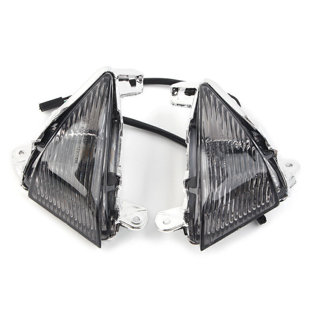 2x Smoke Front Turn Signals Lenses Fit for Kawasaki ZX14R ZX10R ZX636/ZX6R