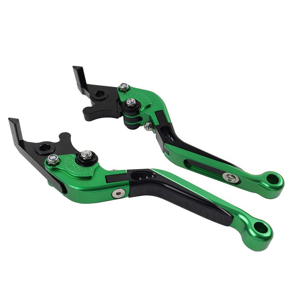 Green Folding Extendable Brake Clutch Levers for BMW S1000RR 2010-14 S1000R 2014