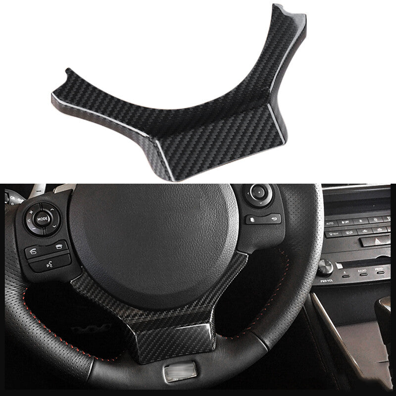 Carbon fiber style steering wheel trim for 2014-2018 for Lexus IS RC NX
