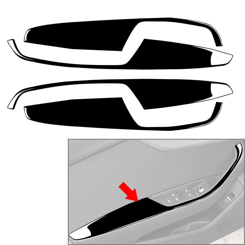 Interior Door Armrest Panel Window Lift Cover Trim for Audi A4 A5 S4 B9 RS4