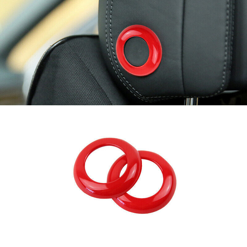 for Porsche for Cayenne 2019-2023 Red ABS Car for Seat Headrest Button Cover Trim 2