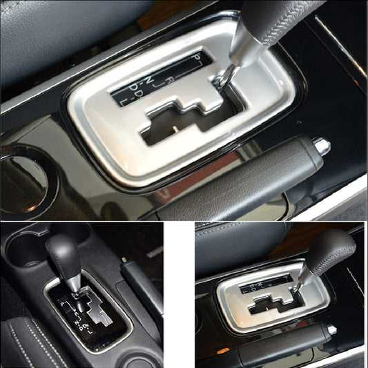Matt Console Gear Shift Frame Cover Trim Silver for Mitsubishi Outlander 2013-20