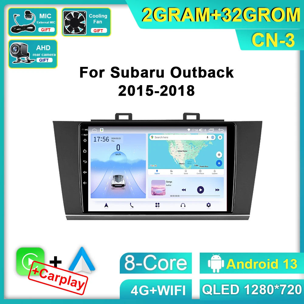 CarPlay Car Radio for Subaru Outback 5 Legacy 2014-2017 Stereo GPS Video Player