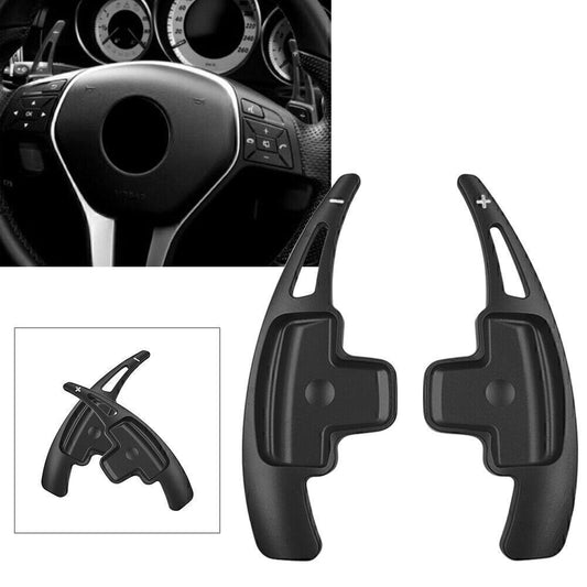 Steering Wheel Paddle Shift Extension Black Fit M- for Benz A B E R M GLK SLK Class