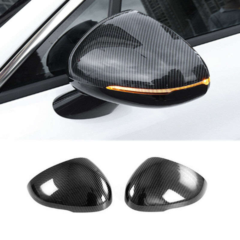 Carbon Fiber 2PCS Side Rearview Mirror Cover Decor Trim Fit for KIA K5 2020-2023
