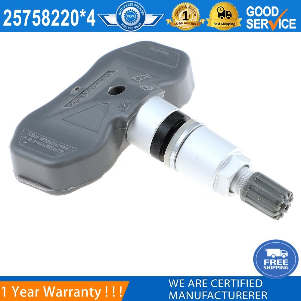 4-pack of Tire Pressure Sensors TPMS 25758220 for Cadillac STS, XLR, and for Chevrolet for Corvette