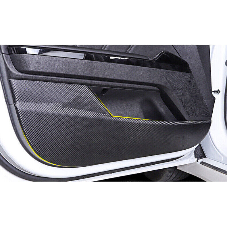 for Kia K5 2021-24 Carbon Fiber PU Leather Door Anti Kick Panel Board Cover Trim