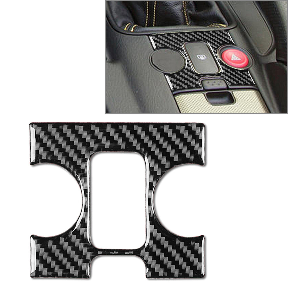 Hazard Light Button Cover Trim for Honda S2000 2004-2009 Carbon Fiber Black Car