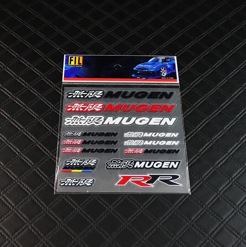 13-Piece Car Reflective Sticker Set, Badges, Decals, Vynil Mugen, for Subaru