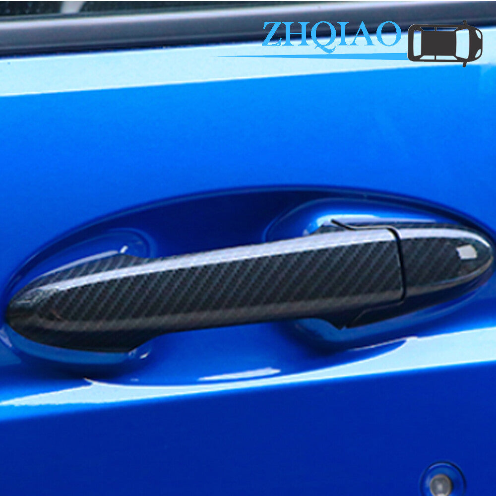 Sport Carbon Fiber Door Handle Cover Trim Fits for Honda Jazz City 2014-2019