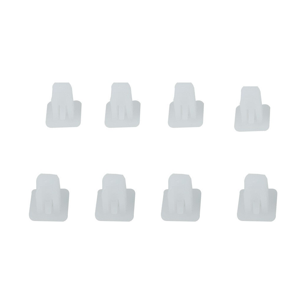 50-piece pack of rivet clips, square fasteners, automotive plastic category, white mudguard panel