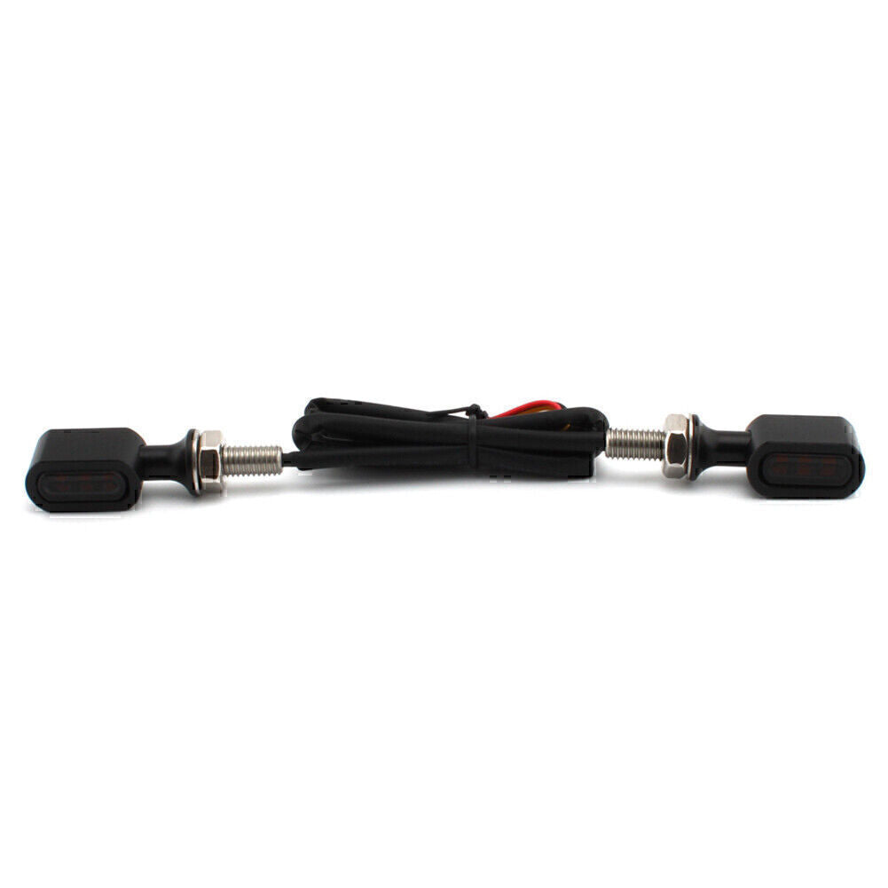 for Mini LED Rear Turn Signal Run Indicator Light Lamp for Harley Black Smoke Lens