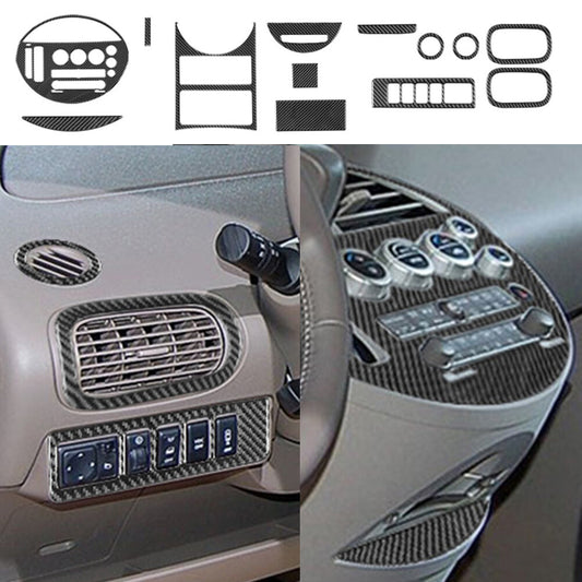 13Pcs Interior Decorative Cover Trim Carbon Fiber for Nissan Quest 2004-2006