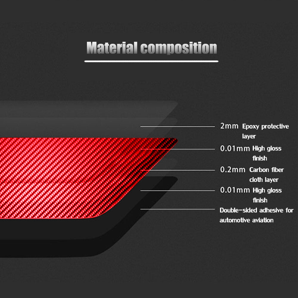Red Carbon Fiber Interior Glove Box Handle Cover Trim for Subaru Forester 13-18