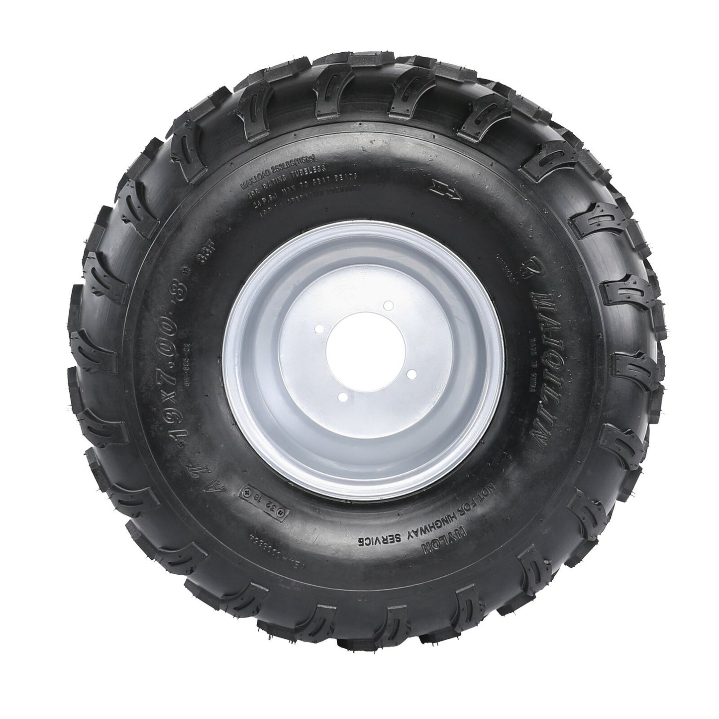 2-piece all-terrain vehicle tire and rim set, 19x7-8. Suitable for Suzuki LT80 Quad KFX80.