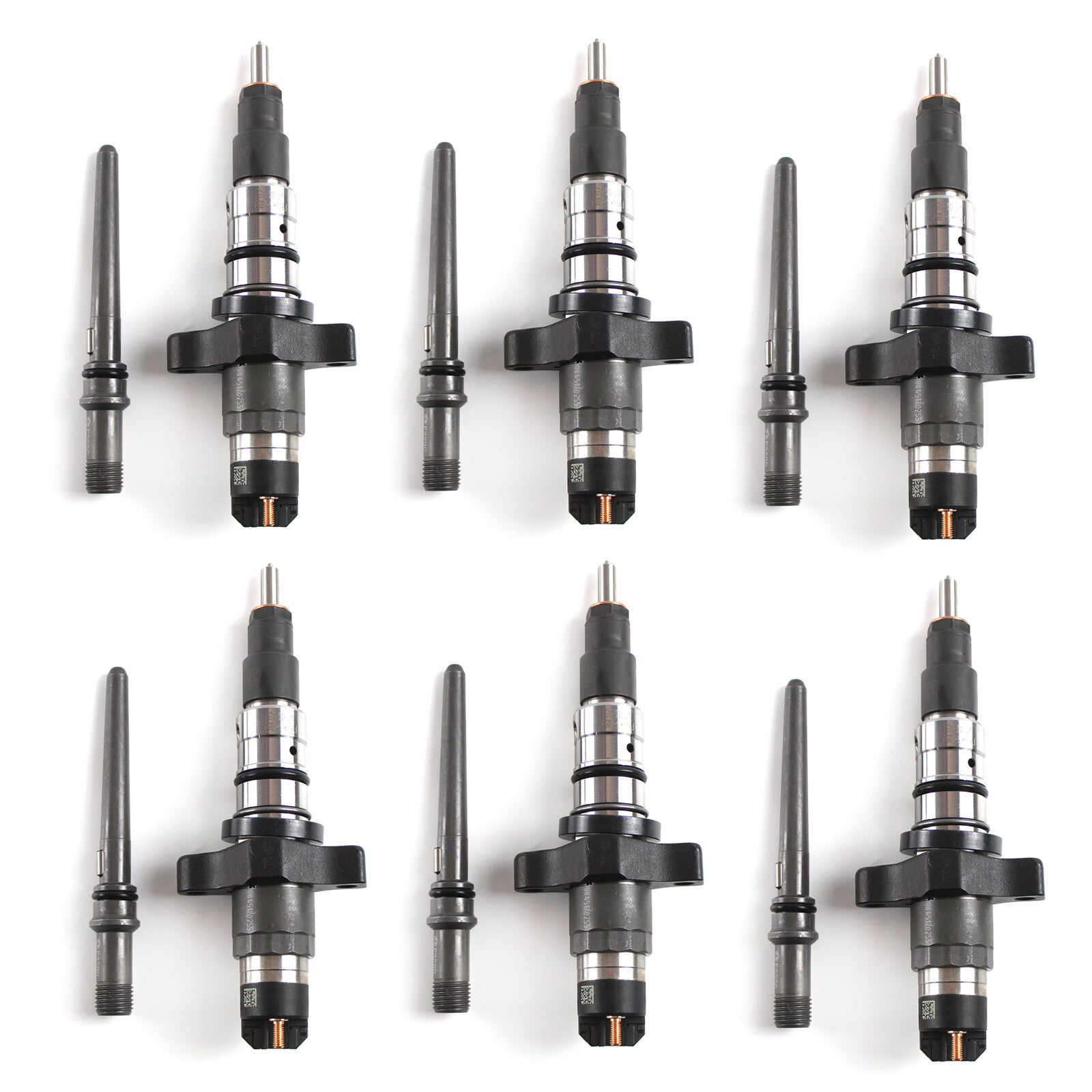 6x Diesel Injector w/ Connector Tube For 03-05 for Dodge for Ram 5.9L 0445120255