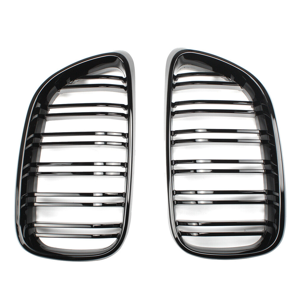 2pcs Front Kidney Grille Glossy Black for BMW 2-Series F22 F23 M2 F87 LeftRight