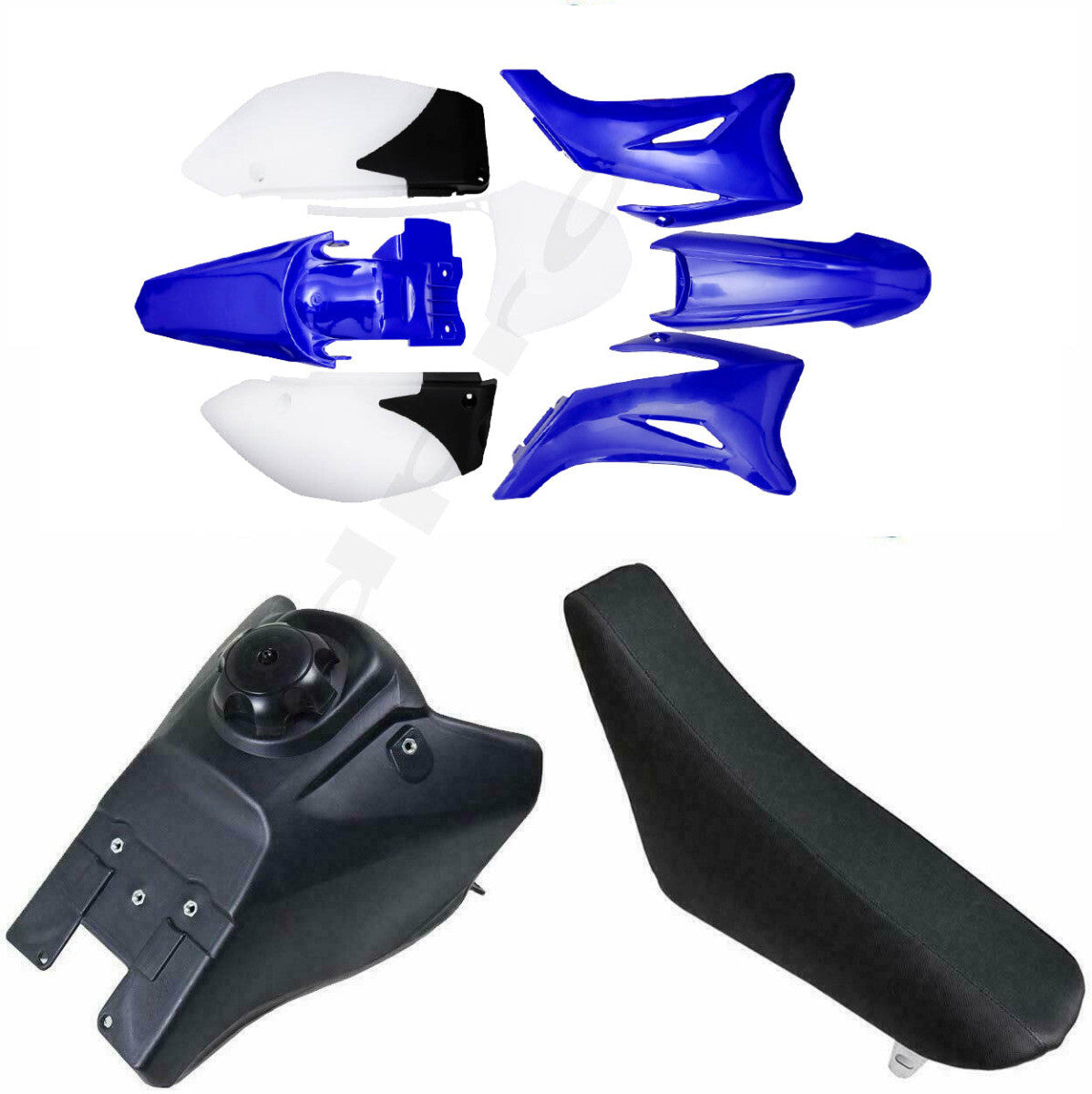 Plastic mudguard kit, fuel tank top mount for TTR110 Dirt Pit bike, SSR 140