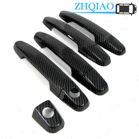 Carbon Fiber Side Door Handle Covers Trims for Toyota Yaris Sedan / Hatchback