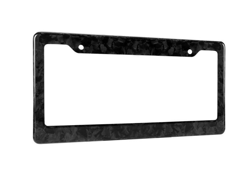 Car license plate frame cover rear boot black forged carbon fiber for Buick