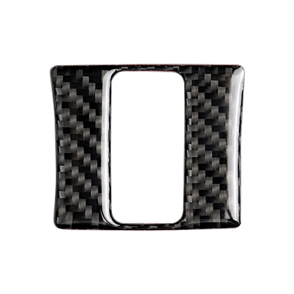 Carbon Fiber Interior Warning Lamp Button Trim Cover Fit for Mazda 3 Axela 2013-2018