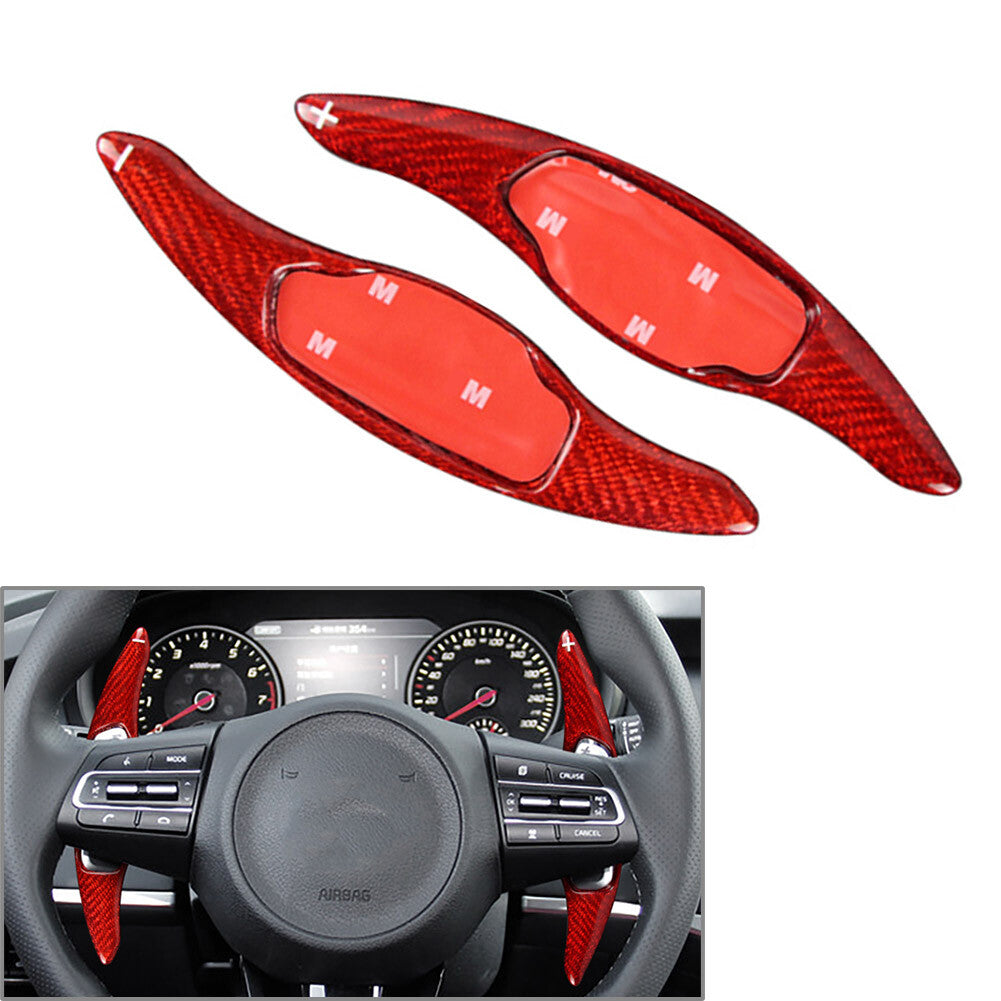 Lenkrad-Schaltwippe f¨¹r for Kia Stinger GT GT-Line GTS Kohlefaser-rotes Auto