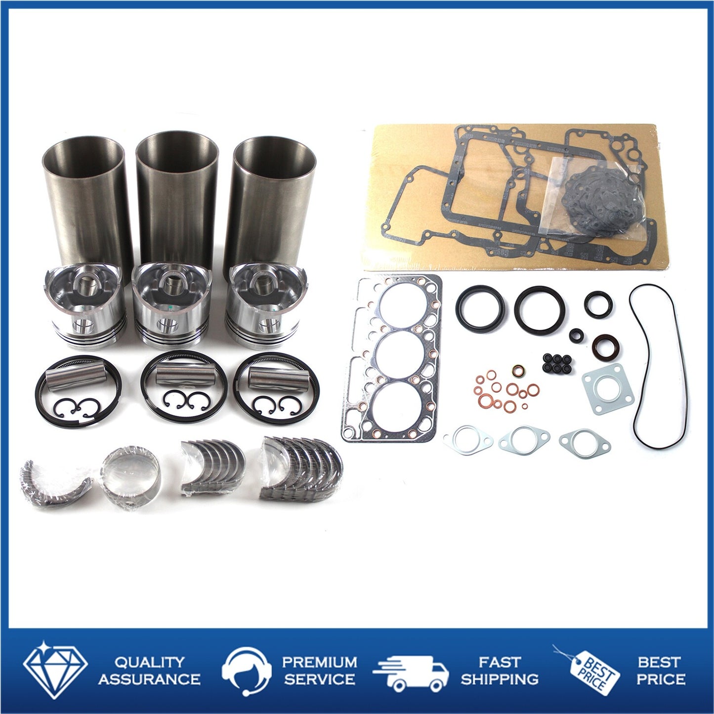 D950 D950B Engine Overhaul Rebuild Kit Valves For Kubota B1750 B8200 F2100 KH61